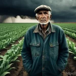 Home 9 농업환경기술자와 토양 관리 기술 - **Image Prompt 1: Climate Change Impact on Agriculture**
Subject: A wide, cinematic shot of a di...